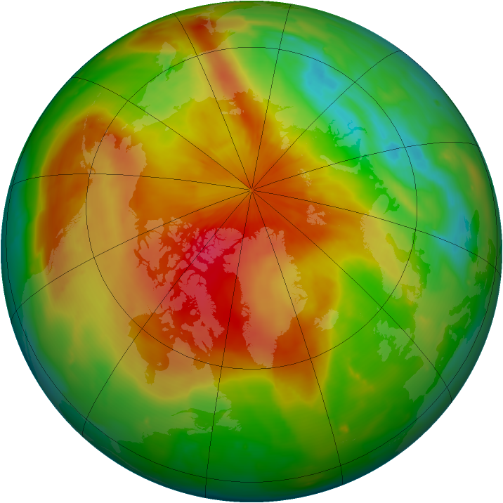 Arctic ozone map for 14 April 2011